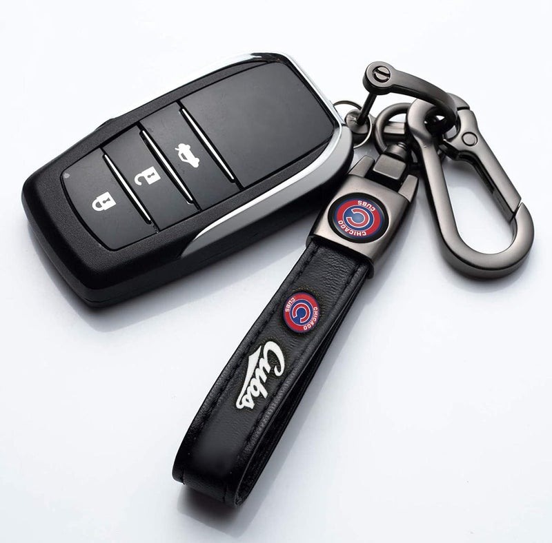 Kaleduo Leather Keychain for Baseball Fans,Car Keyring Replacement Key Fob Holder,Souvenir Gifts for Men Women - Image 4